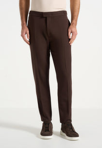 Hubert - Slim Fit Tailored Trousers - Brown