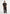 Lior - Box Pleat Hatched Wide Leg Trousers - Dark Brown