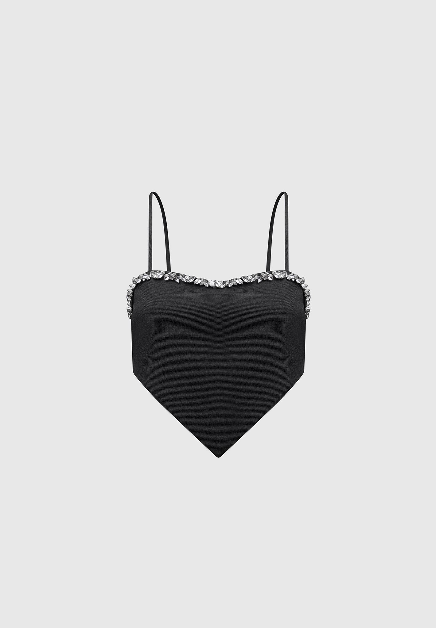 Embellished Handkerchief Top - Black 