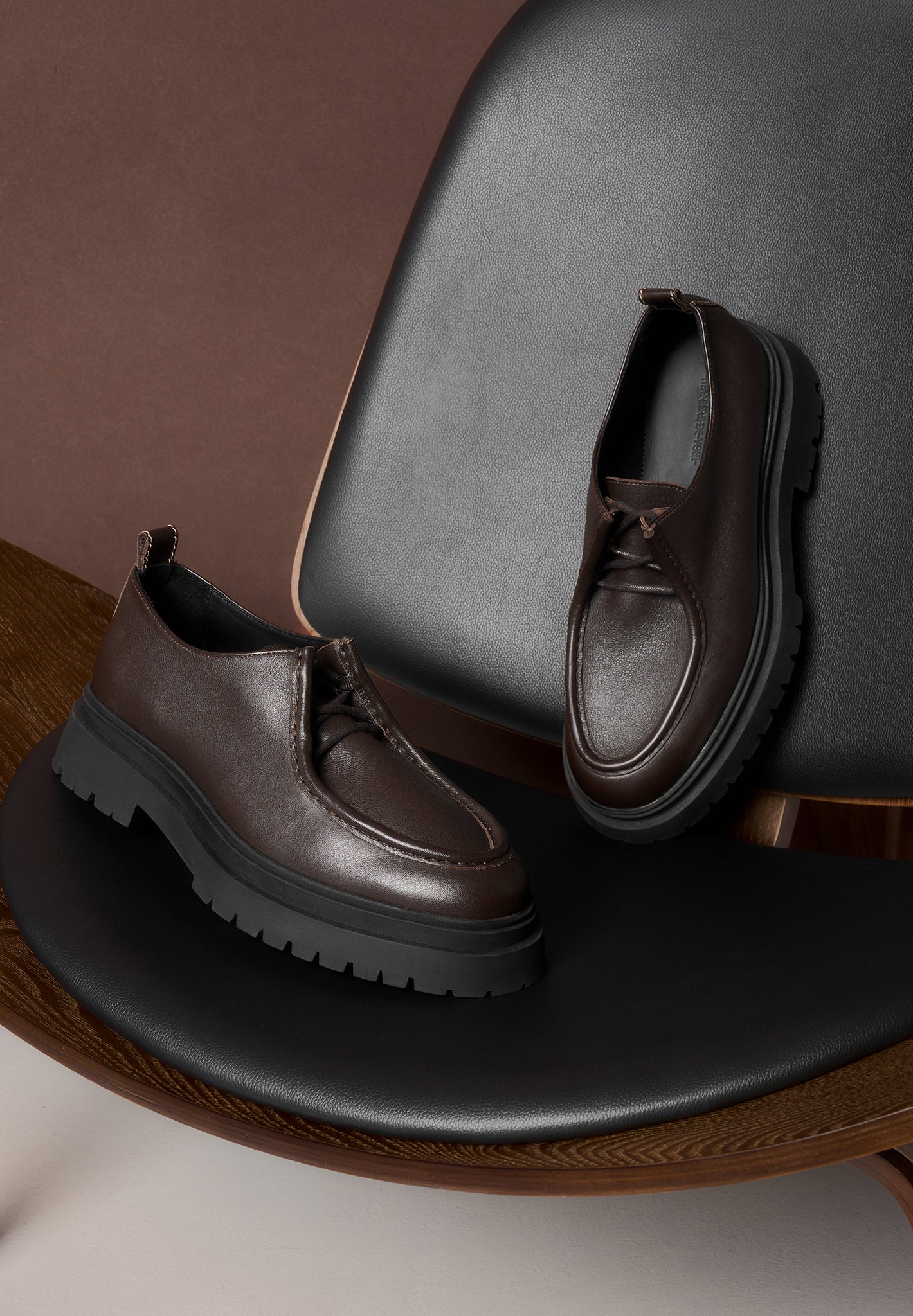 Lille - Leather Lace Up Shoe - Brown