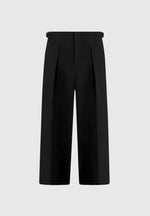 Lior - Box Pleat Wide Leg Pants - Black