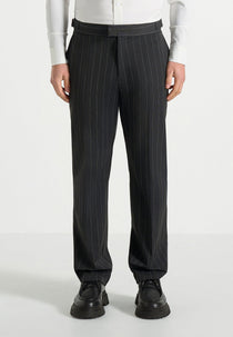 Joseph - Regular Fit Pinstripe Tailored Pants - Grey