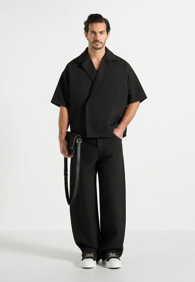 boxy-twill-double-breasted-shirt-black