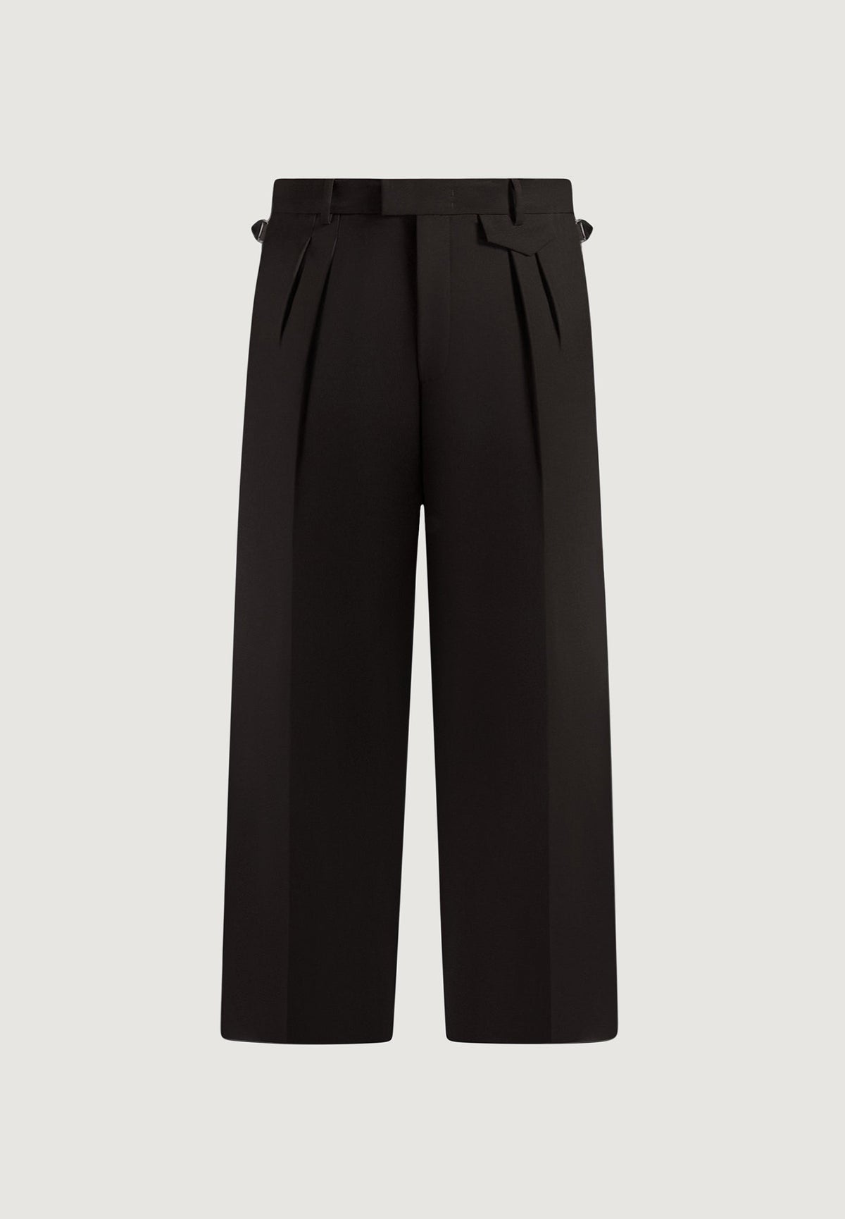 Pierre - Twin Pleat Tailored Pants - Dark Brown