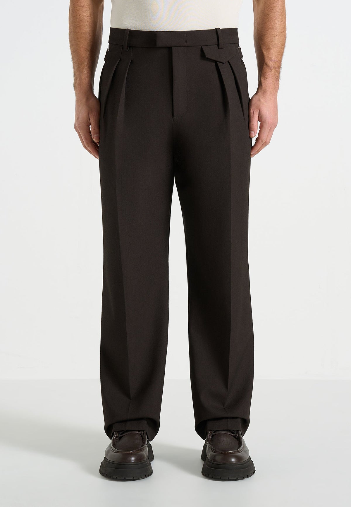 pierre-twin-pleat-tailored-trousers-dark-brown
