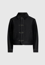 clasp-detail-contrast-stitch-gabardine-jacket-black