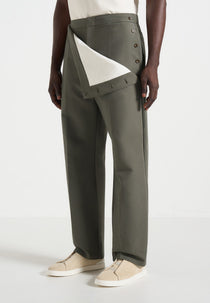 Henri - Foldover Trousers - Olive