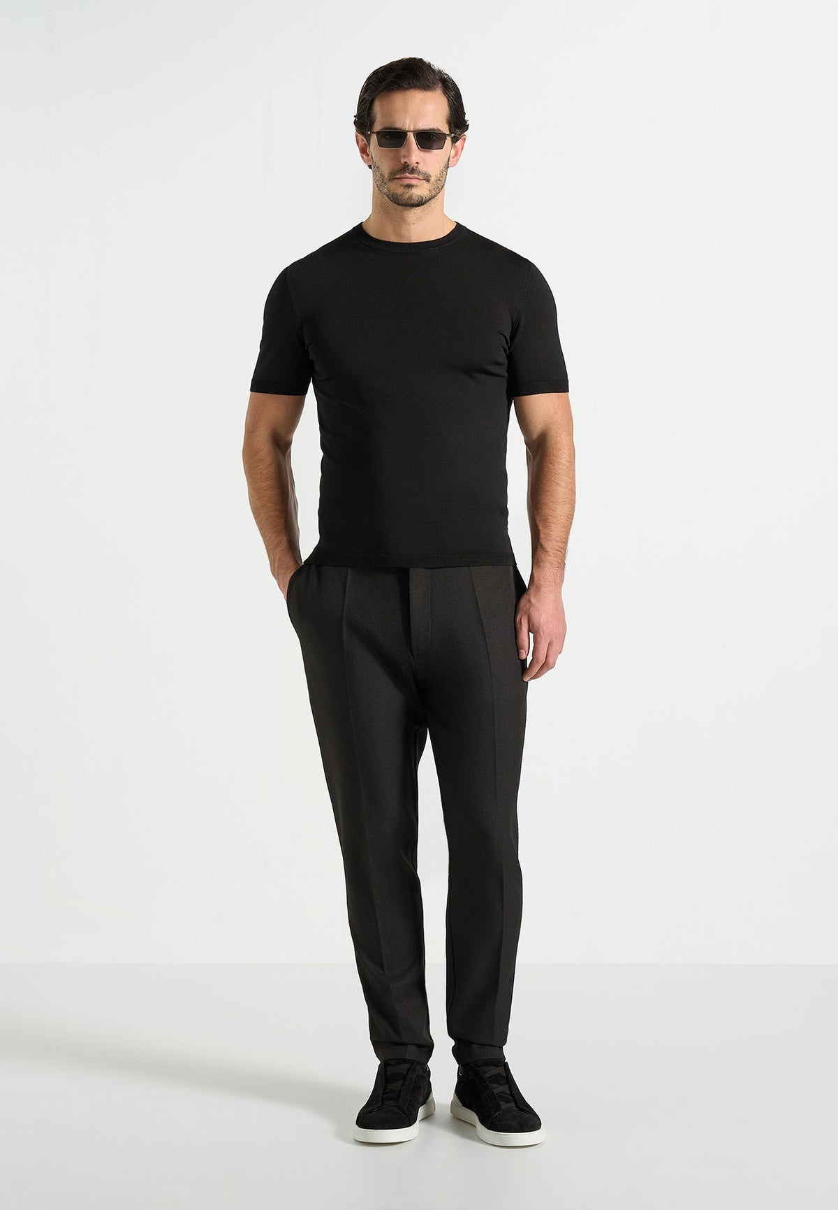 Hubert - Slim Fit Tailored Pants - Black