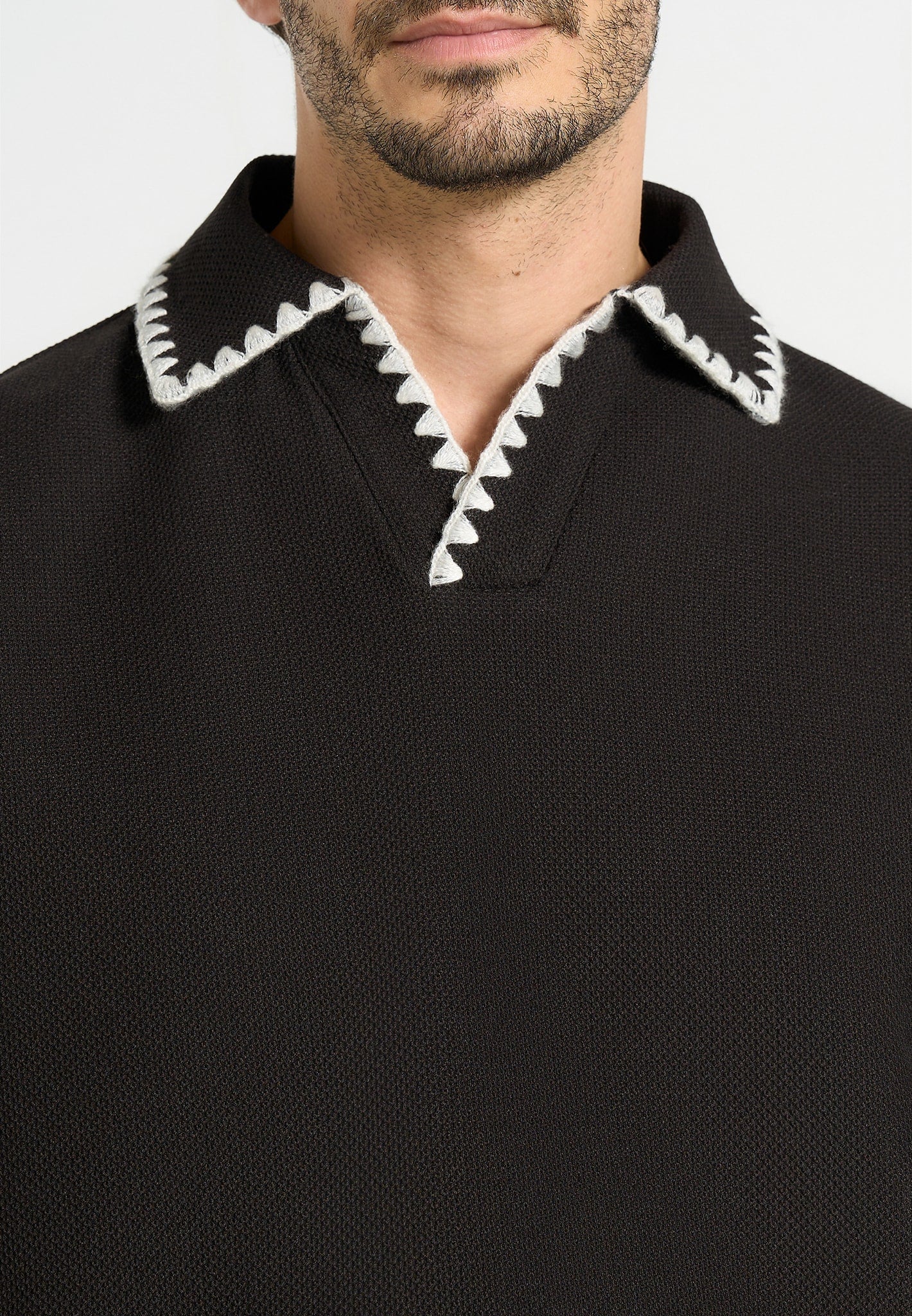 lenny-boxy-polo-shirt-with-whipstitch-detail-black