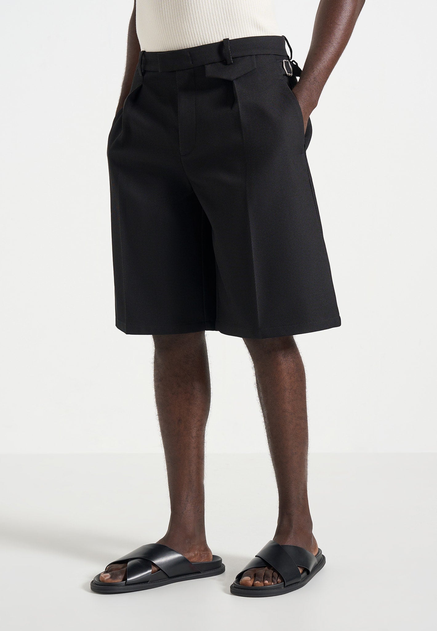 auguste-tailored-twill-bermuda-shorts-black