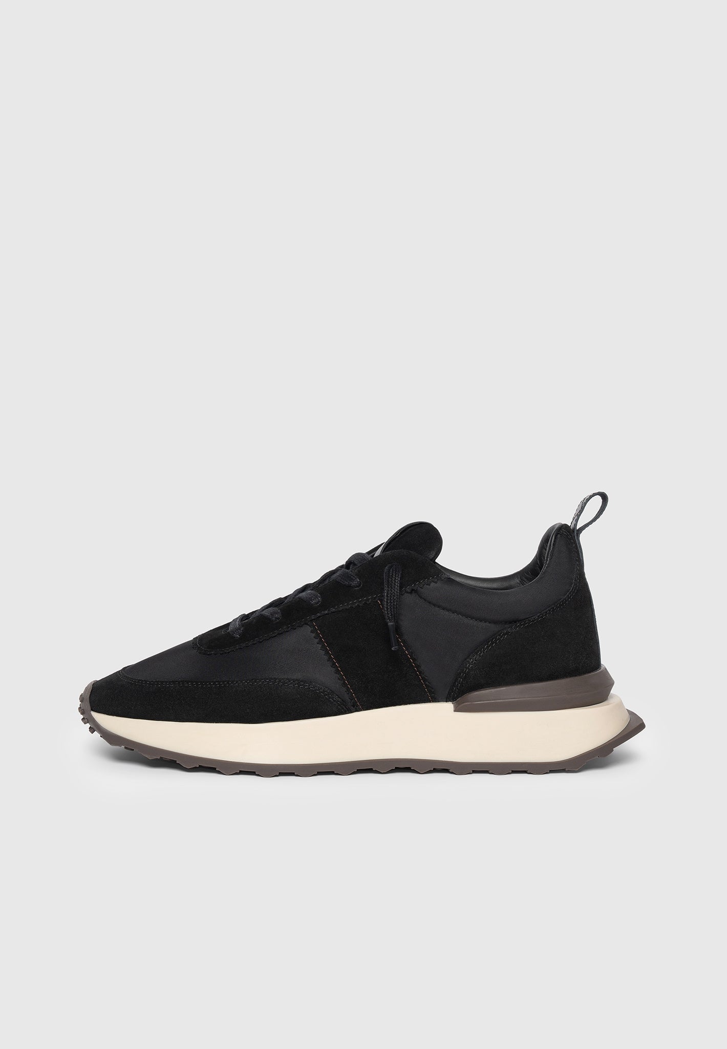 Monaco - Suede and Nylon Runner - Black 