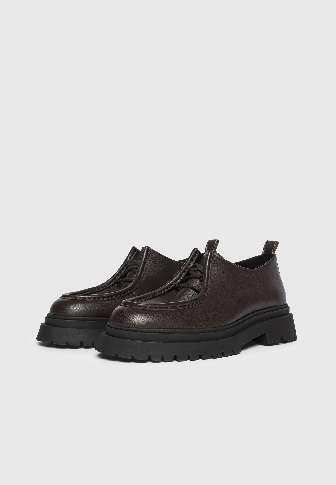 Lille - Leather Lace Up Shoe - Brown 