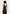 Nora - Pointelle Knitted Vest with Knot Button - Black