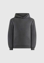 Drew - Neoprene Minimal Regular Fit Hoodie - Charcoal Grey
