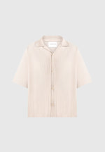 Justin - Pleated Boxy Shirt - Cream