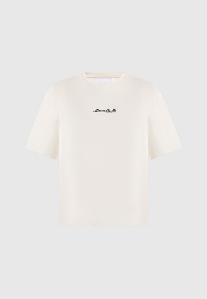 TS001 - Unisex Signature Relaxed Fit Cotton T-Shirt - Cream