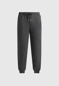 Dion - Neoprene Minimal Tapered Fit Cuffed Joggers - Charcoal Grey