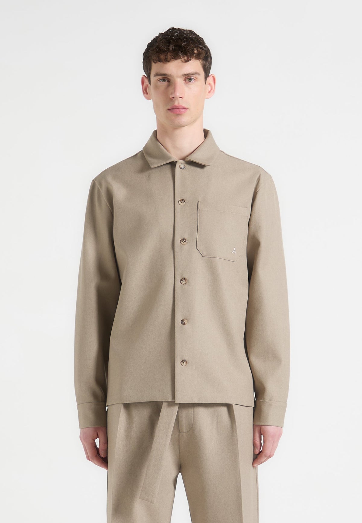 Valentin - Tailored Overshirt - Beige