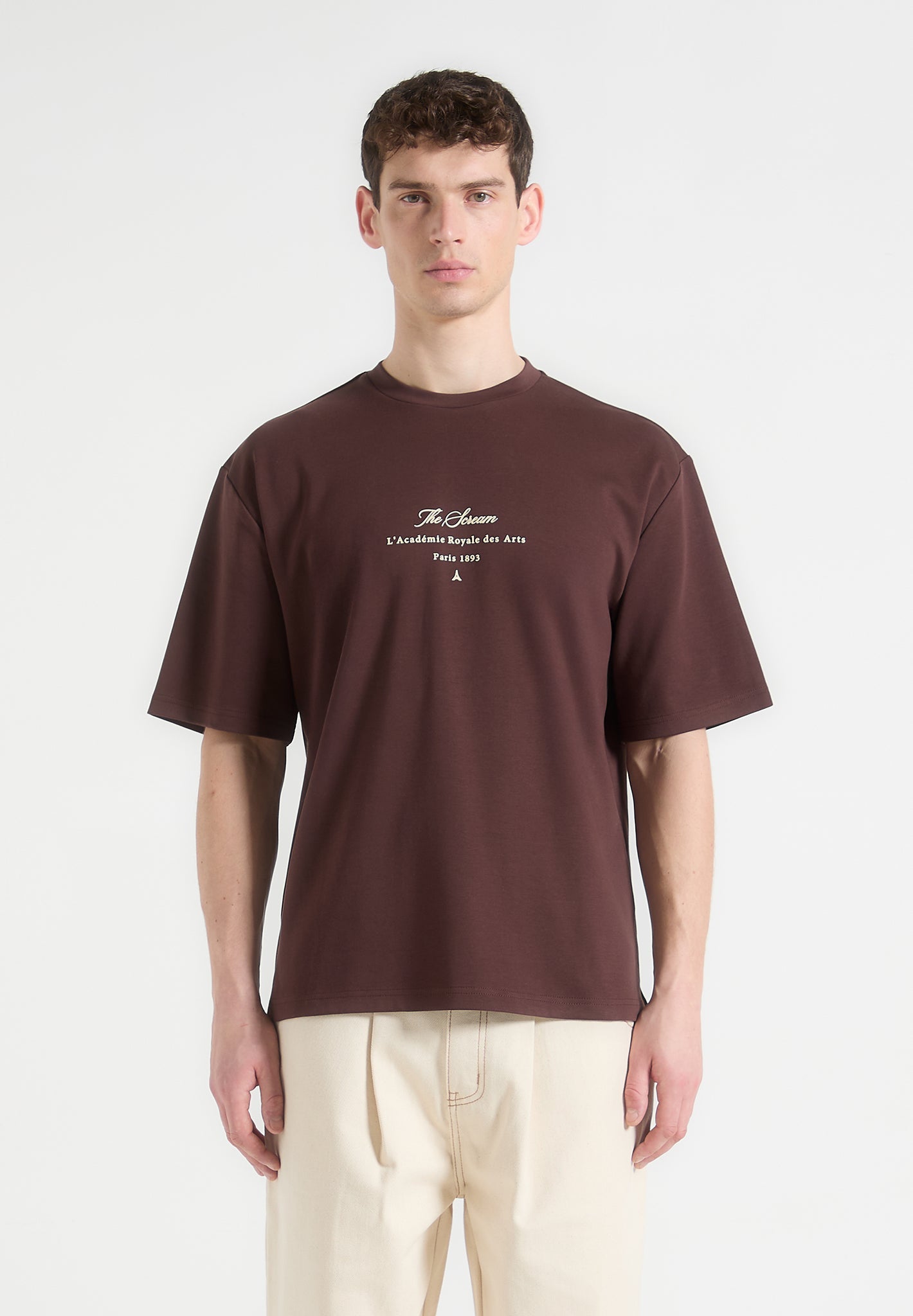the-scream-t-shirt-brown 