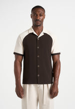 salim-contrast-raglan-shirt-brown-cream