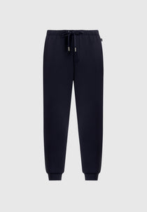 JS008 - Neoprene Minimal Tapered Fit Cuffed Joggers - Navy