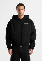 js002-unisex-signature-relaxed-fit-zip-hoodie-black