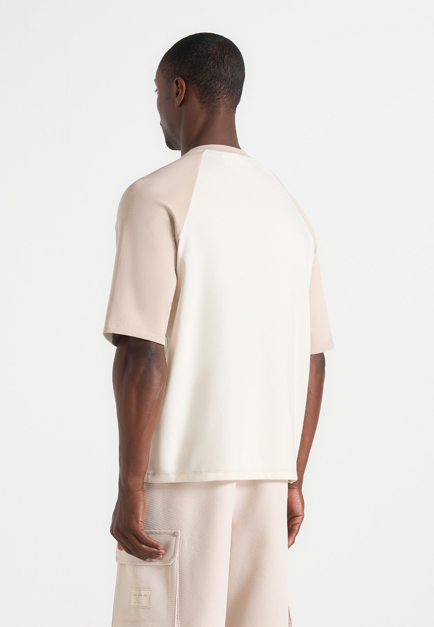 Unisex Signature Raglan Cotton T-Shirt - Cream/Beige