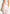 Aimée - Lace Asymmetric Capri Leggings - White