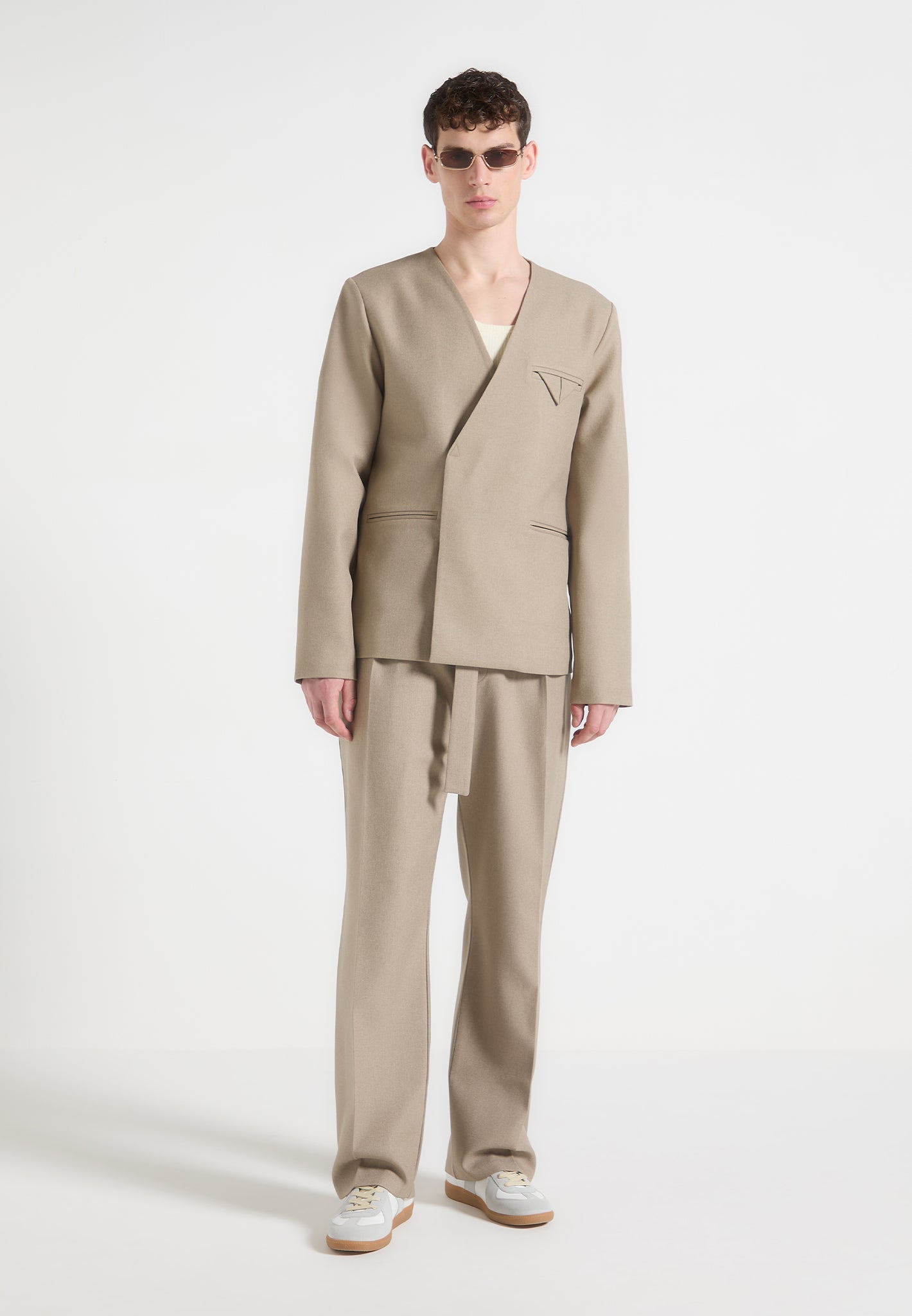 collarless-double-breasted-minimal-blazer-beige 