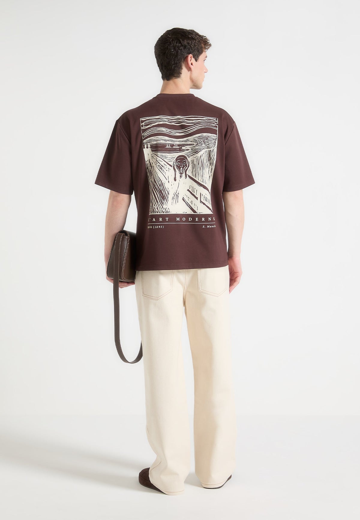 the-scream-cotton-t-shirt-brown