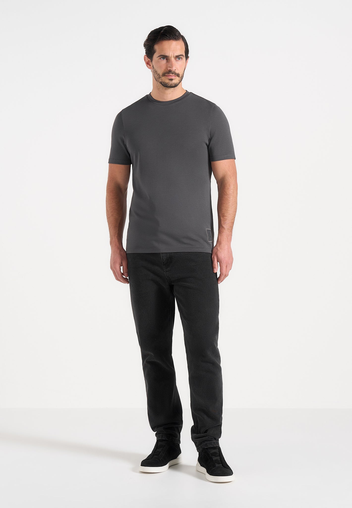 TS003 - Fitted Luxe T-Shirt - Charcoal Grey 
