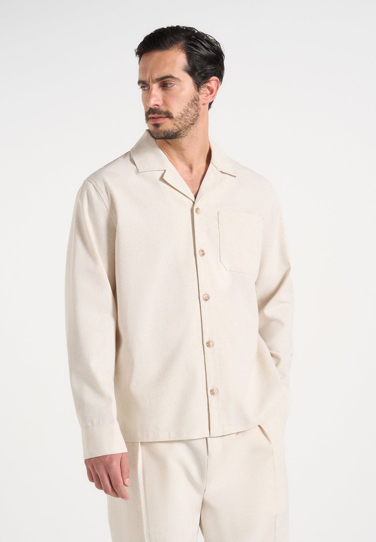 Constant - Linen Long Sleeve Shirt - Natural