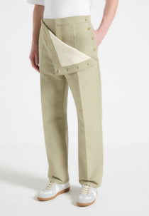 Henri - Foldover Trousers - Sage