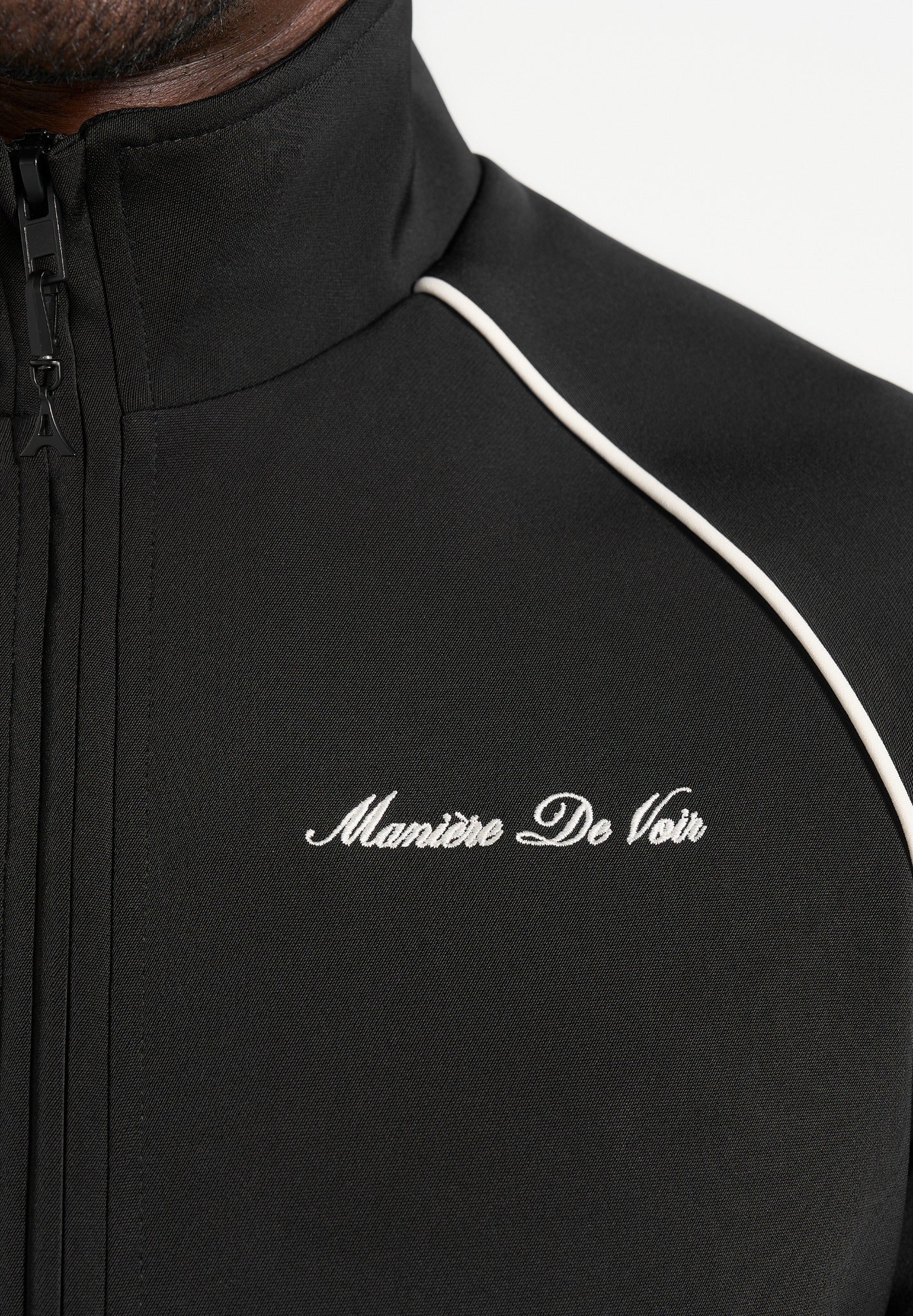 Signature Piped Track Jacket - Black
