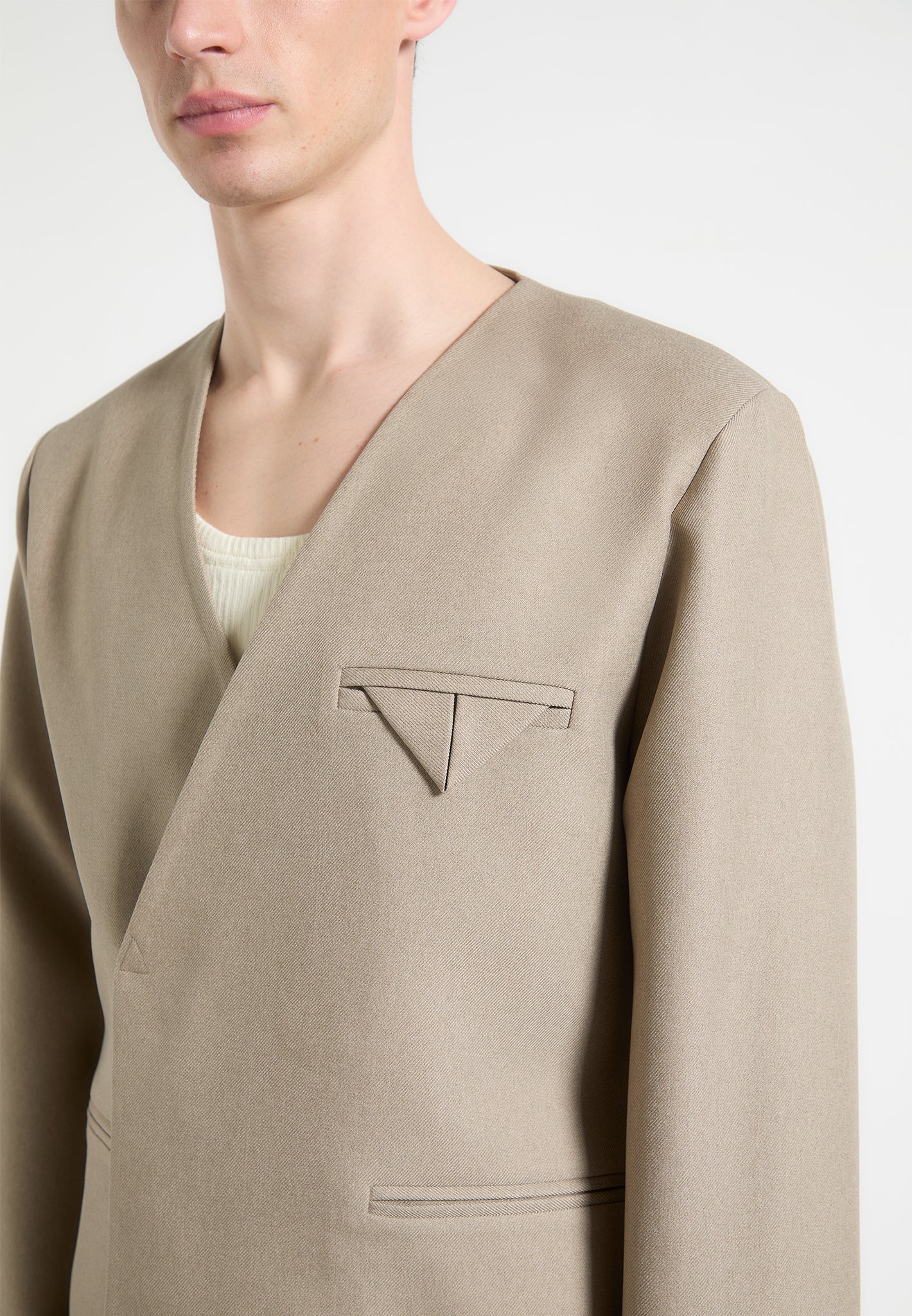 collarless-double-breasted-minimal-blazer-beige 