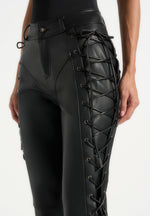 ambre-leather-lace-up-flared-trousers-black