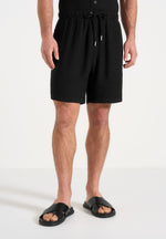 Ari - Unisex Textured Shorts - Black