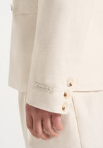 Didier - Double Breasted Linen Blazer - Natural