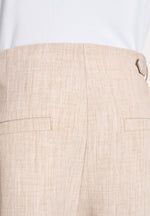 Lior - Box Pleat Wide Leg Pants - Beige