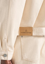 Damien - Boxy Fit Denim Jacket - Cream