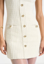 Nadine - Tweed Mini Dress - Cream