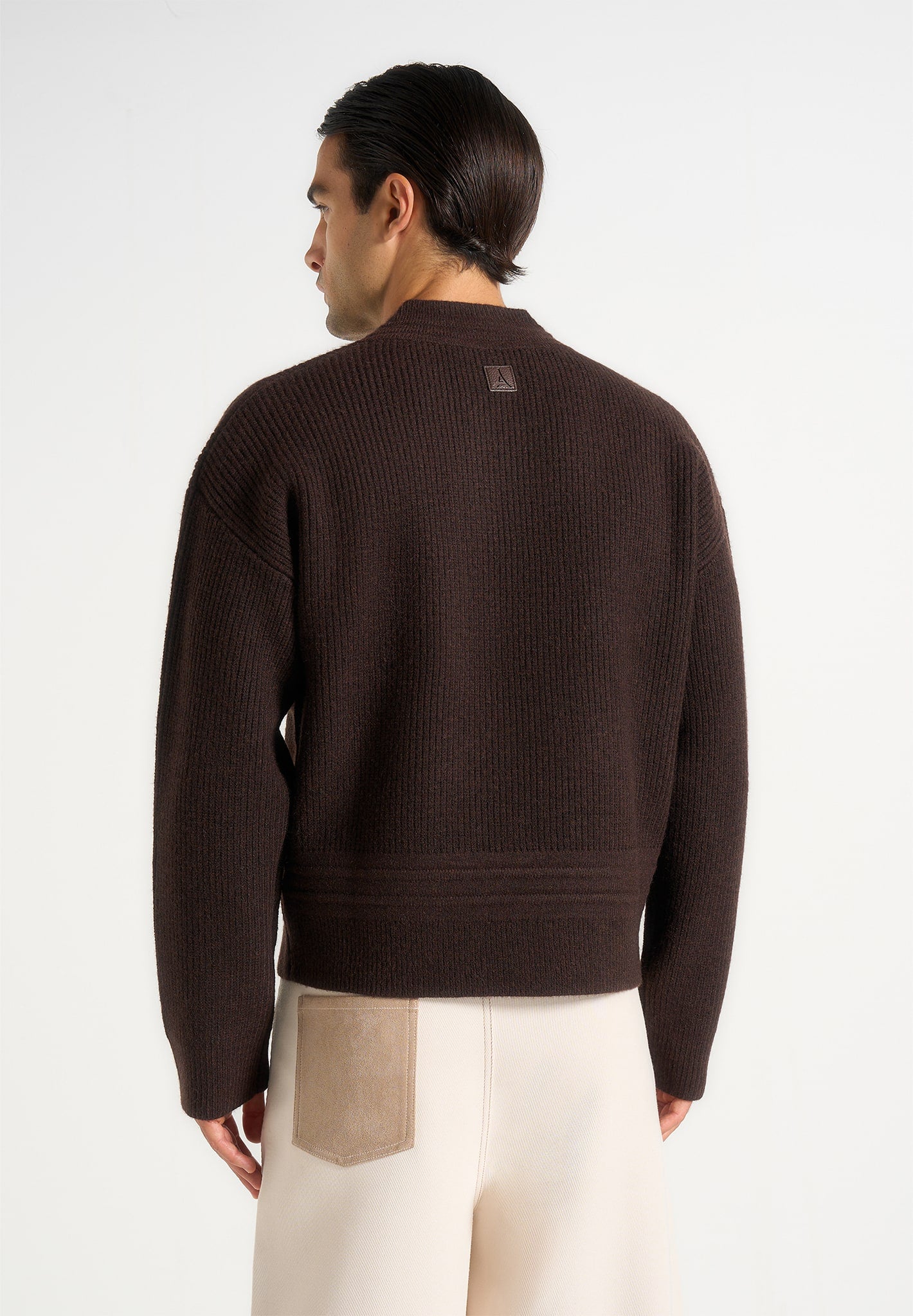 remi-v-neck-signature-knit-jumper-brown