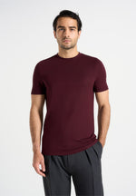 Armand - Fitted Luxe T-Shirt - Wine Red