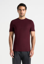Armand - Fitted Luxe T-Shirt - Wine Red