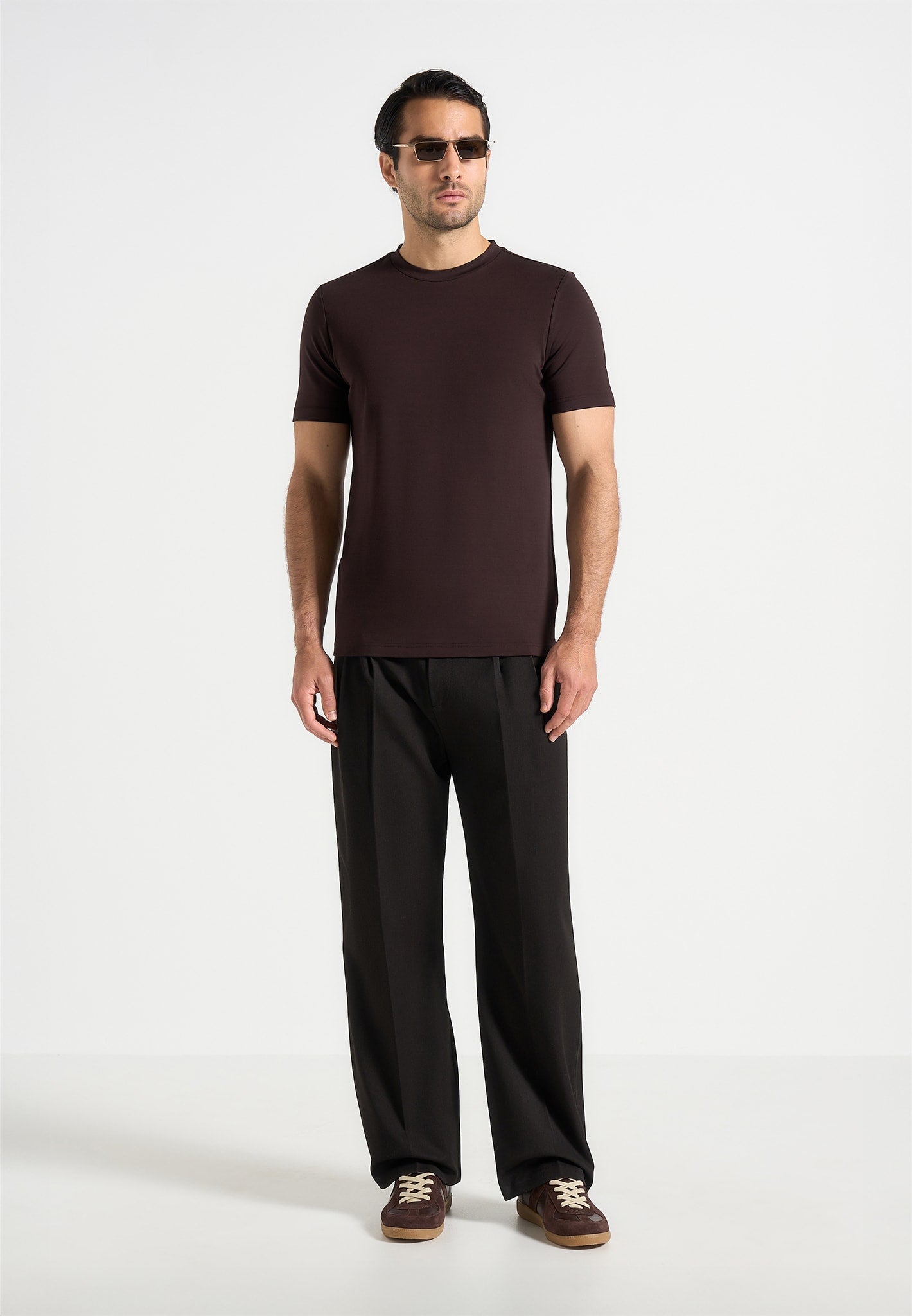 Armand - Fitted Luxe T-Shirt - Brown 
