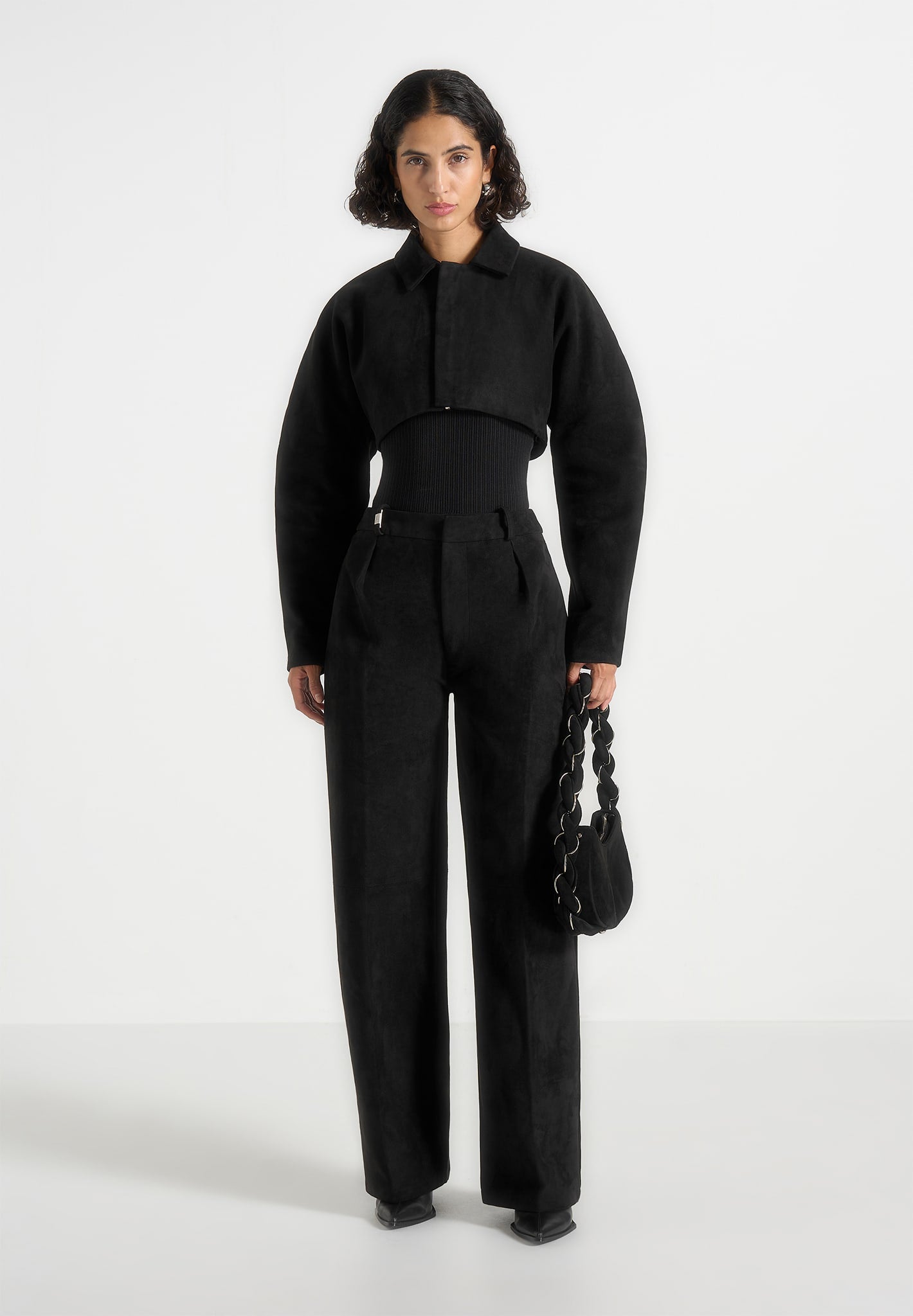 solene-suede-wide-leg-pleated-trousers-black