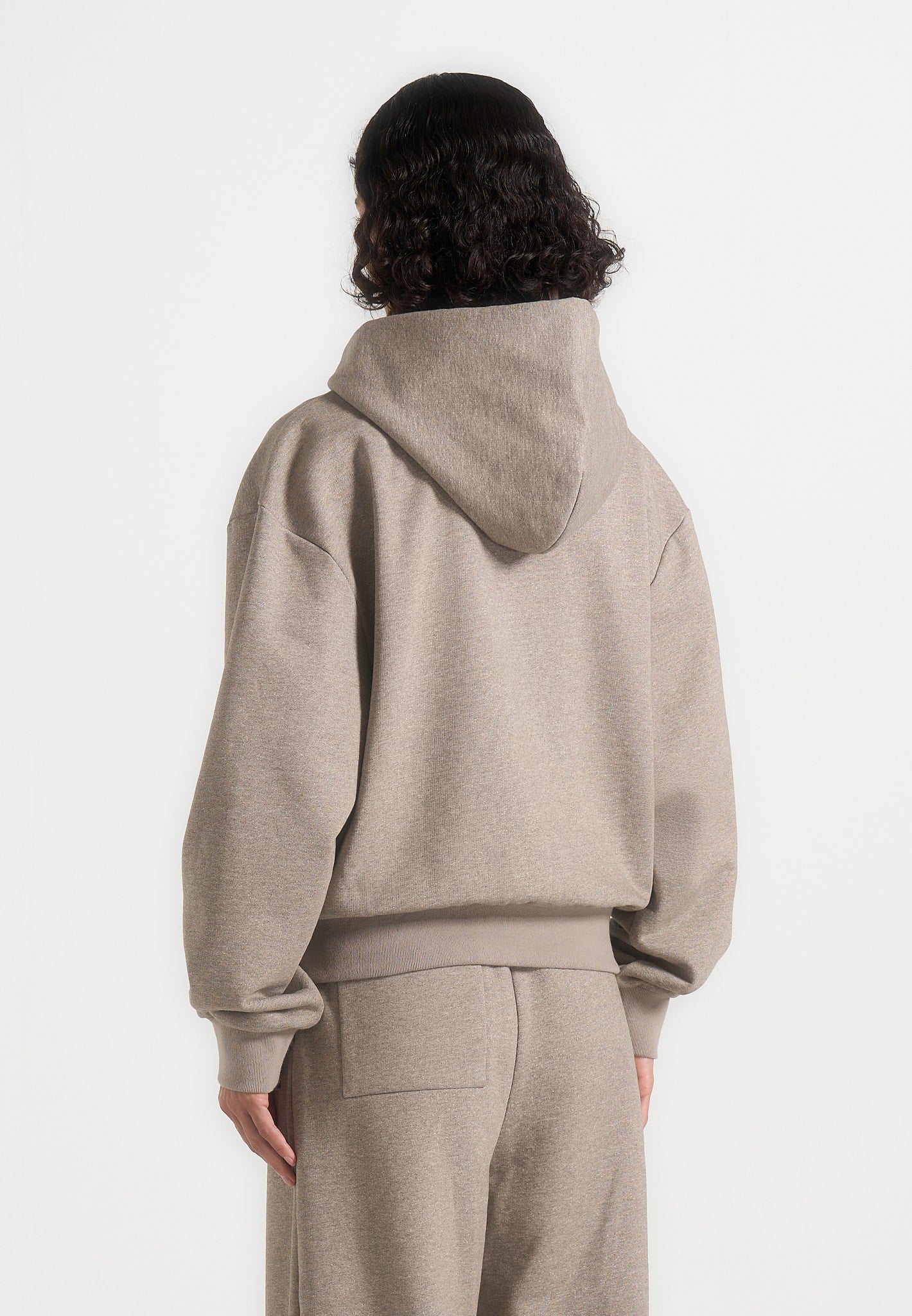 Zia - Unisex Signature Relaxed Fit Zip Hoodie - Taupe