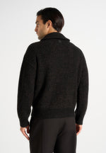 jamie-unisex-speckled-wool-zip-through-jacket-black