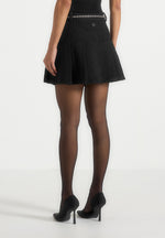 edith-tweed-pleated-skort-with-chain-black