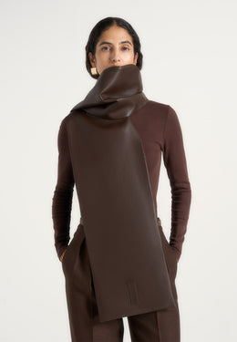 melia-reversible-leather-suede-scarf-brown